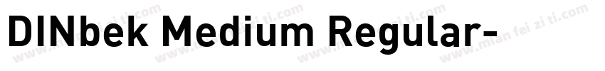 DINbek Medium Regular字体转换